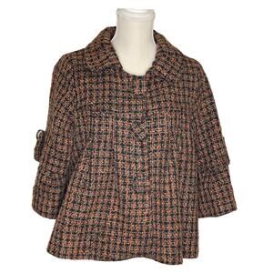 Mingle Tweed Brown & Orange Jacket Large